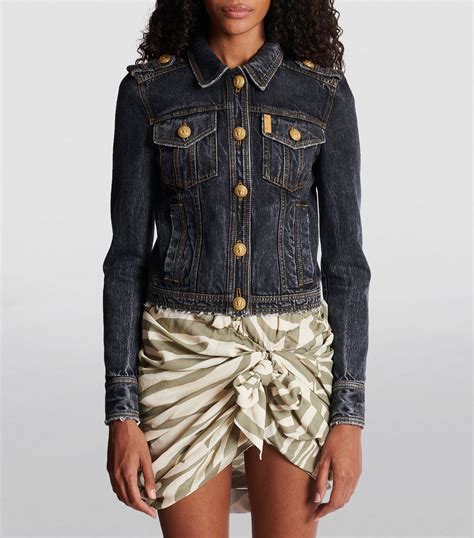 balmain replica jacket|balmain denim jacket women's.